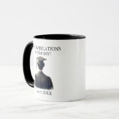 Glückwunsch Männliche Graduierung in schwarz-braun Tasse (Vorderseite Links)