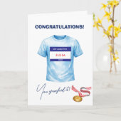 Glückwunsch Marathonläufer Karte (Gelbe Blume)