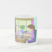 Glückwunsch Master-Abschluss, Funny Books, Niedlic Mattglastasse (Mittel)