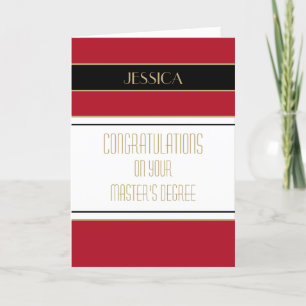 Glückwunsch Master-Abschluss-Karte Karte