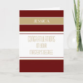 Glückwunsch Master-Abschluss-Karte Karte (Vorderseite)