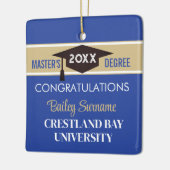 Glückwunsch Master Degree Keramikornament (Links)