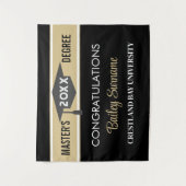 Glückwunsch Master Degree Party Tapestry Wandteppich (Vorderseite)