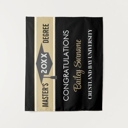 Glückwunsch Master Degree Party Tapestry Wandteppich (Vorderseite)