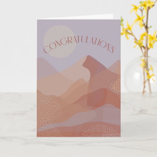 Glückwunsch Mauve Mountain Grußkarte Karte (Gelbe Blume)