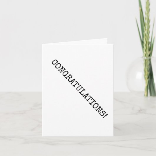Glückwunsch, Minimalistisch, Typografie, Text Karte (Vorderseite)