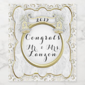 GLÜCKWUNSCH MIT 2 WEINETIKETTEN WEINETIKETT (Einzelnes Label)