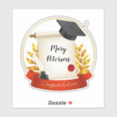 Glückwunsch mit deinem Namen Aufkleber (Blatt)