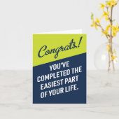 Glückwunsch mit der einfachsten Abschluss-Karte Karte (Gelbe Blume)