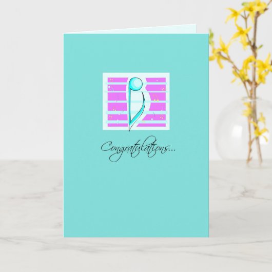 Glückwunsch Musiknote Karte (Gelbe Blume)