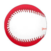 Glückwunsch Name Meldung Red Text Custom Baseball (Vorderseite Links)