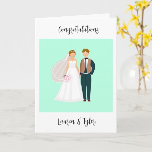 Glückwunsch Neue Ehe | PERSONALISIERT Karte (Gelbe Blume)