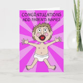 Glückwunsch Neue Eltern Karte (Vorderseite)