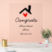 Glückwunsch neue Zuhause-Besitzer echtes Anwesen E Acrylschild (Hochzeit)