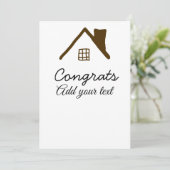 Glückwunsch neue Zuhause-Besitzer echtes Anwesen E Einladung (Stehend Vorderseite)