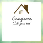 Glückwunsch neue Zuhause-Besitzer echtes Anwesen E Fensteraufkleber (Blatt 3)