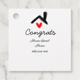 Glückwunsch neue Zuhause-Besitzer echtes Anwesen E Geschenkanhänger