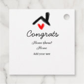 Glückwunsch neue Zuhause-Besitzer echtes Anwesen E Geschenkanhänger (Rückseite)