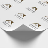 Glückwunsch neue Zuhause-Besitzer echtes Anwesen E Geschenkpapier (Ecke)