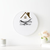 Glückwunsch neue Zuhause-Besitzer echtes Anwesen E Große Wanduhr (Zuhause)