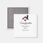 Glückwunsch neue Zuhause-Besitzer echtes Anwesen E Magnet (Vorderseite/Rückseite)