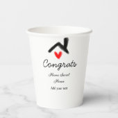 Glückwunsch neue Zuhause-Besitzer echtes Anwesen E Pappbecher (Rückseite)