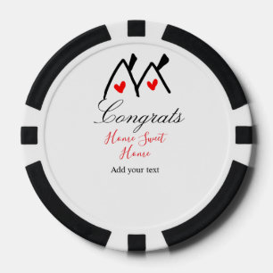 Glückwunsch neue Zuhause-Besitzer echtes Anwesen E Pokerchips