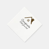 Glückwunsch neue Zuhause-Besitzer echtes Anwesen E Serviette (Ecke)