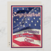 Glückwunsch-neuer amerikanischer Staatsbürger! - Einladung (Vorne/Hinten)