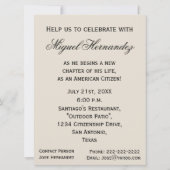 Glückwunsch-neuer amerikanischer Staatsbürger! - Einladung (Rückseite)