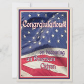 Glückwunsch-neuer amerikanischer Staatsbürger! - Einladung (Vorderseite)