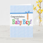 Glückwunsch neuer Baby Karte (Gelbe Blume)