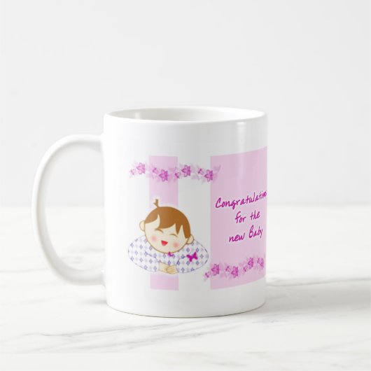 Glückwunsch-neues Baby Kaffeetasse (Links)