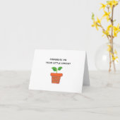 Glückwunsch | Neues Baby | Little Sprout Karte (Gelbe Blume)