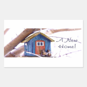 Glückwunsch-neues Haus-Aufkleber Rechteckiger Aufkleber