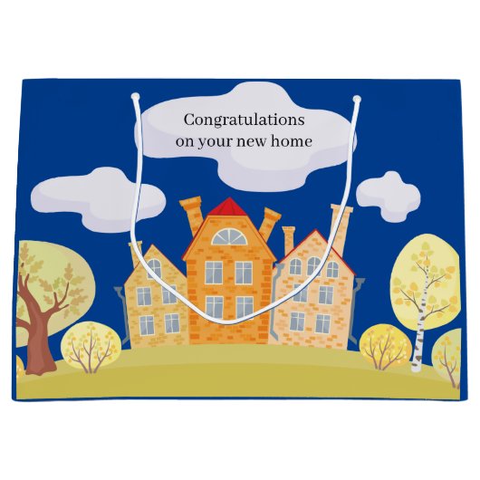 Glückwunsch neues Zuhause Party Große Geschenktüte (Vorderseite)