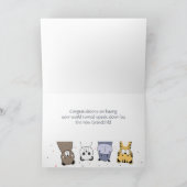 Glückwunsch New Baby Fun Animal Cartoon Oma Karte (Innenseite)