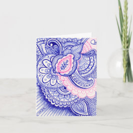 Glückwunsch New Baby Mama Damask Indian Mandala Karte