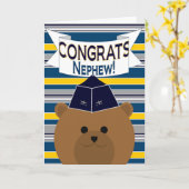 Glückwunsch - Offizier der Luftwaffe / Nephew Karte (Gelbe Blume)