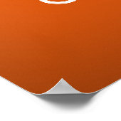 Glückwunsch Orange, Black & White Abschluss Poster (Ecke)