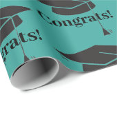 Glückwunsch! Packpapier für die Graduierungskappe (Rolleneckpunkt)