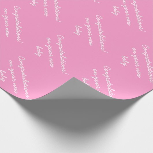 Glückwunsch Packpapier für neues Mädchen (Ecke)