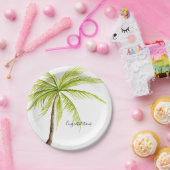 Glückwunsch-Palme-kundenspezifischer Insel-Strand Pappteller (Party)