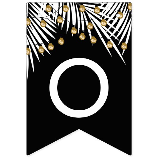 Glückwunsch Palms Black Gold Wimpelkette (Zweite Fahne)