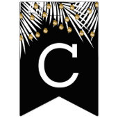 Glückwunsch Palms Black Gold Wimpelkette (Erste Fahne)