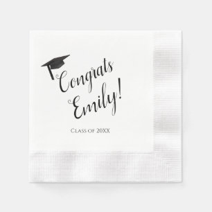 Glückwunsch Personalisierter Abschluss Napkins 202 Serviette