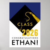 Glückwunsch personalisierter Abschluss Poster (Vorne)