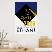 Glückwunsch personalisierter Abschluss Poster (Küche)