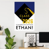 Glückwunsch personalisierter Abschluss Poster (Heimbüro)