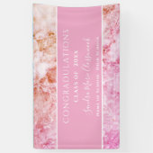 Glückwunsch Pink Amethyst Crystal Abschluss Banner (Vertikal)